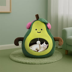 MOYMO avocado cat bed size 19x21 inches for pets under 30 pounds.