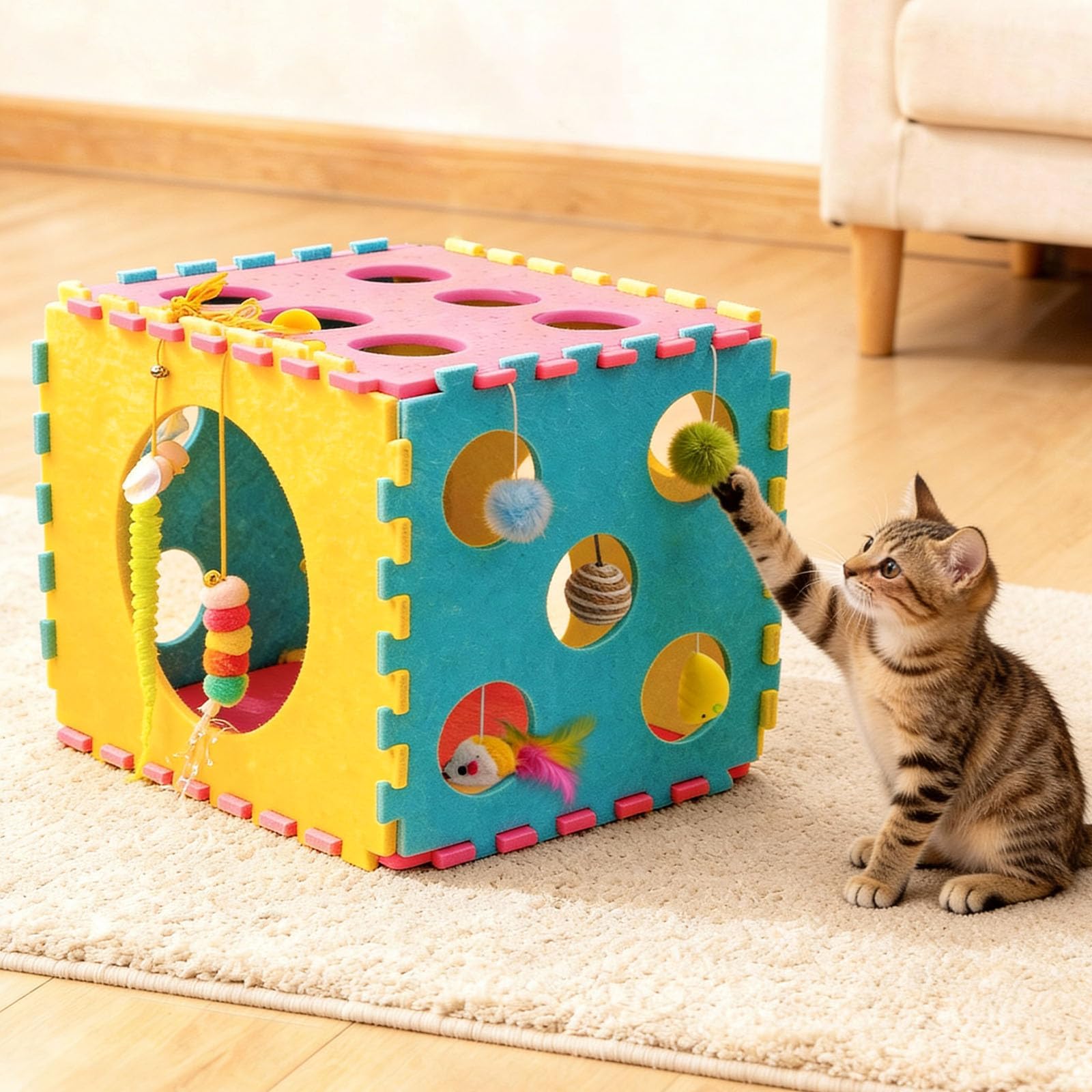 MOYMO cat cave pillow PP cotton offers cloud-like comfort and support