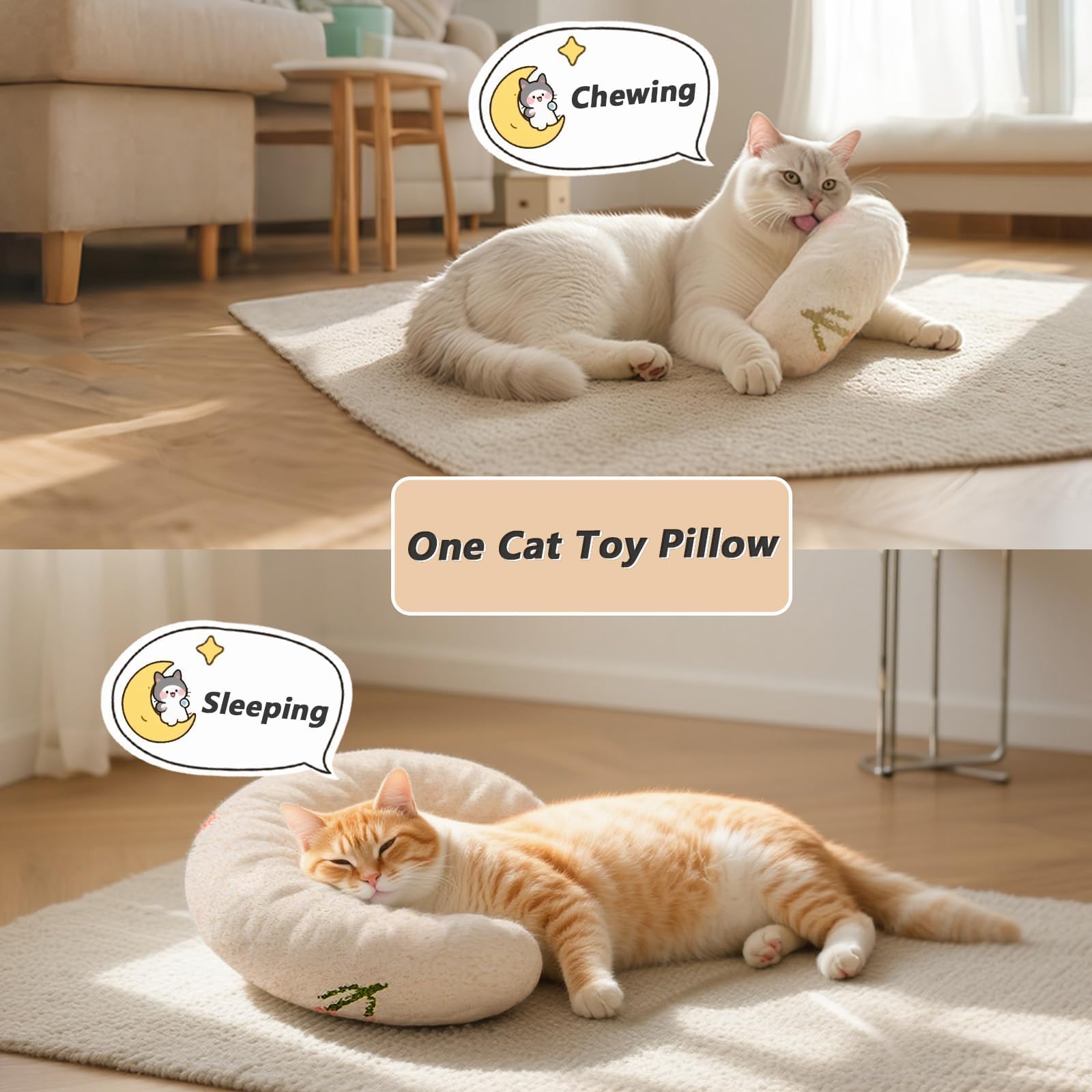 MOYMO cat couch removable cover for easy machine-wash cleaning