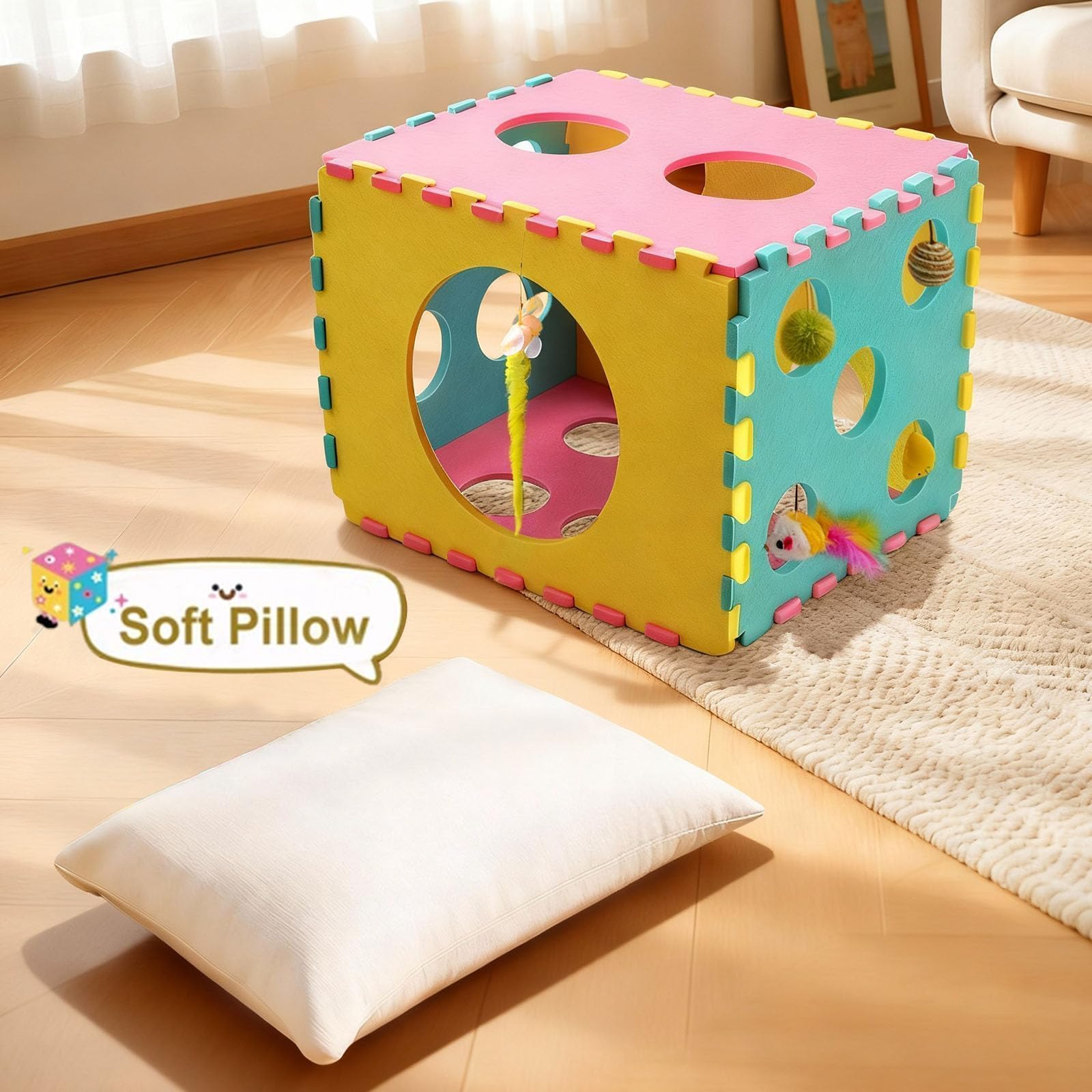 MOYMO cat house second-story perch supports up to 30 lbs