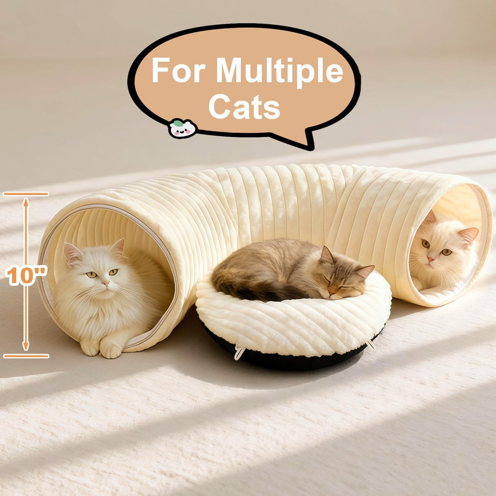 MOYMO cat tunnel bed foldable setup enables easy storage