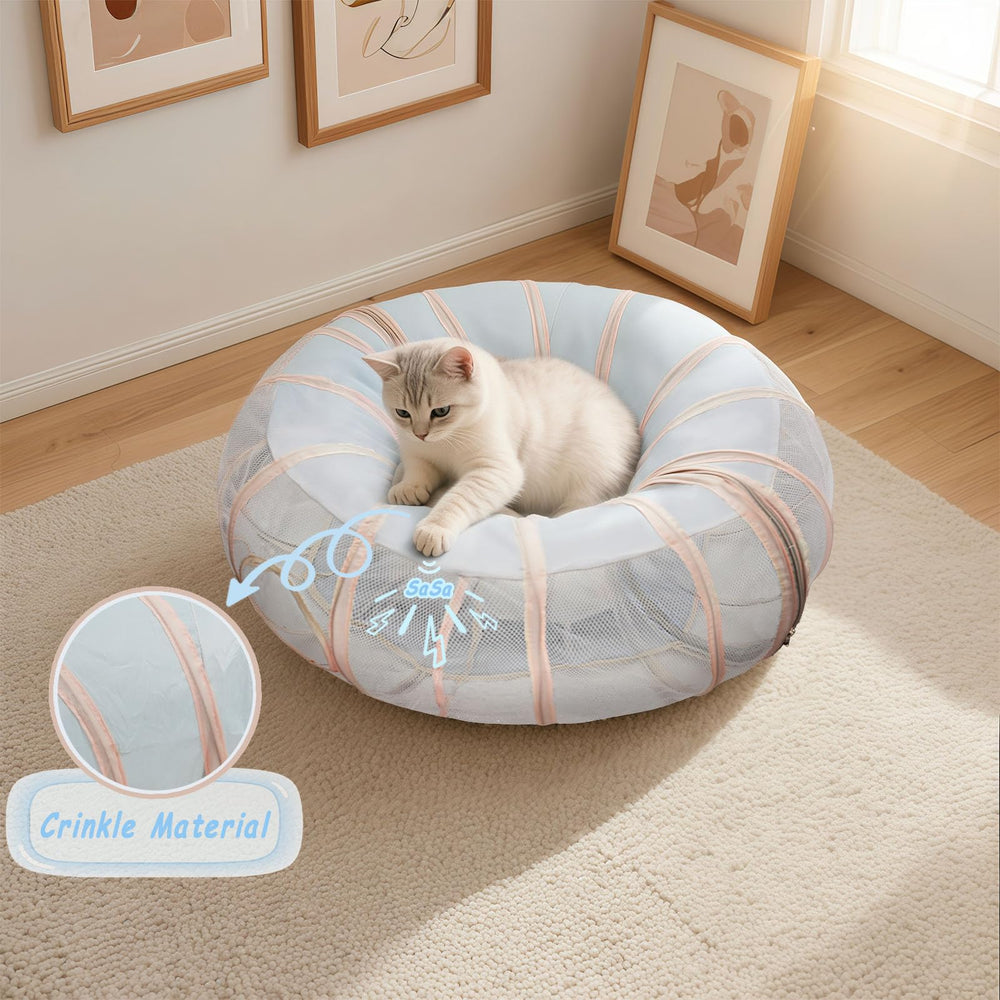 MOYMO Cat Tunnel crinkle sound promotes playful exploration and social play