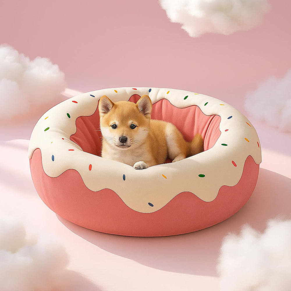 MOYMO 24inch diameter bed fits small pets under 30 pounds.