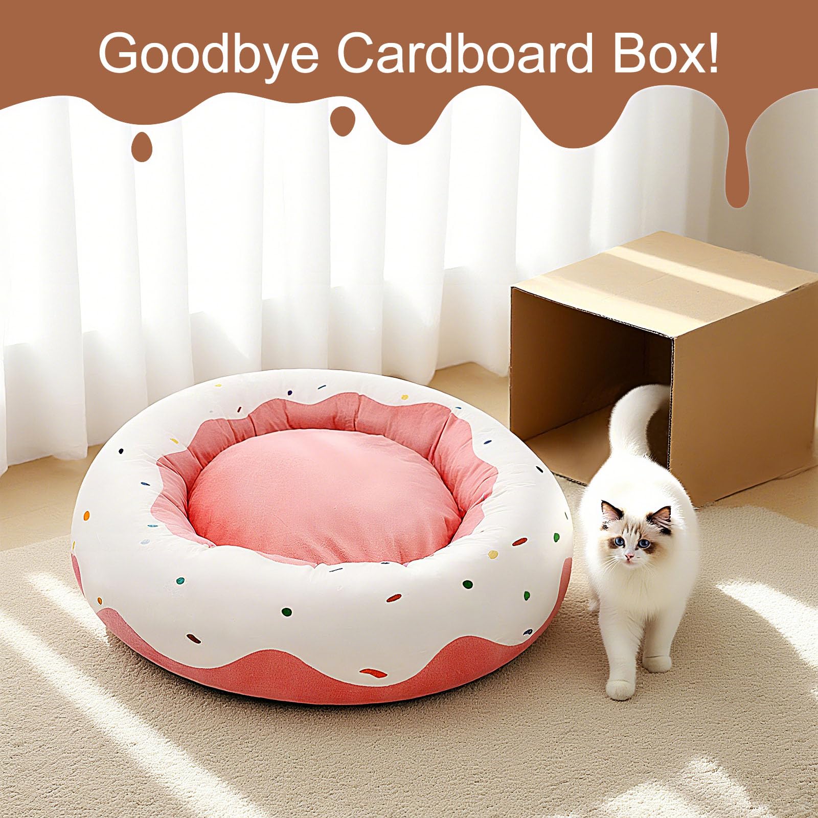 MOYMO donut bed decor-fit for modern, farmhouse, and vintage spaces.