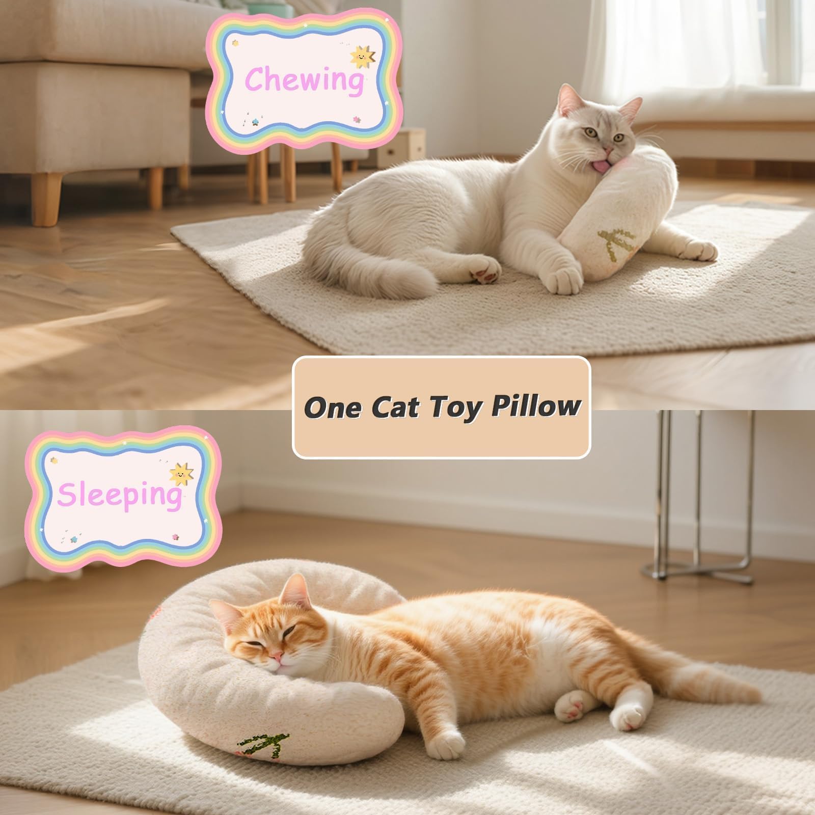 MOYMO U-shaped pillow detail for nap-ready lounging.