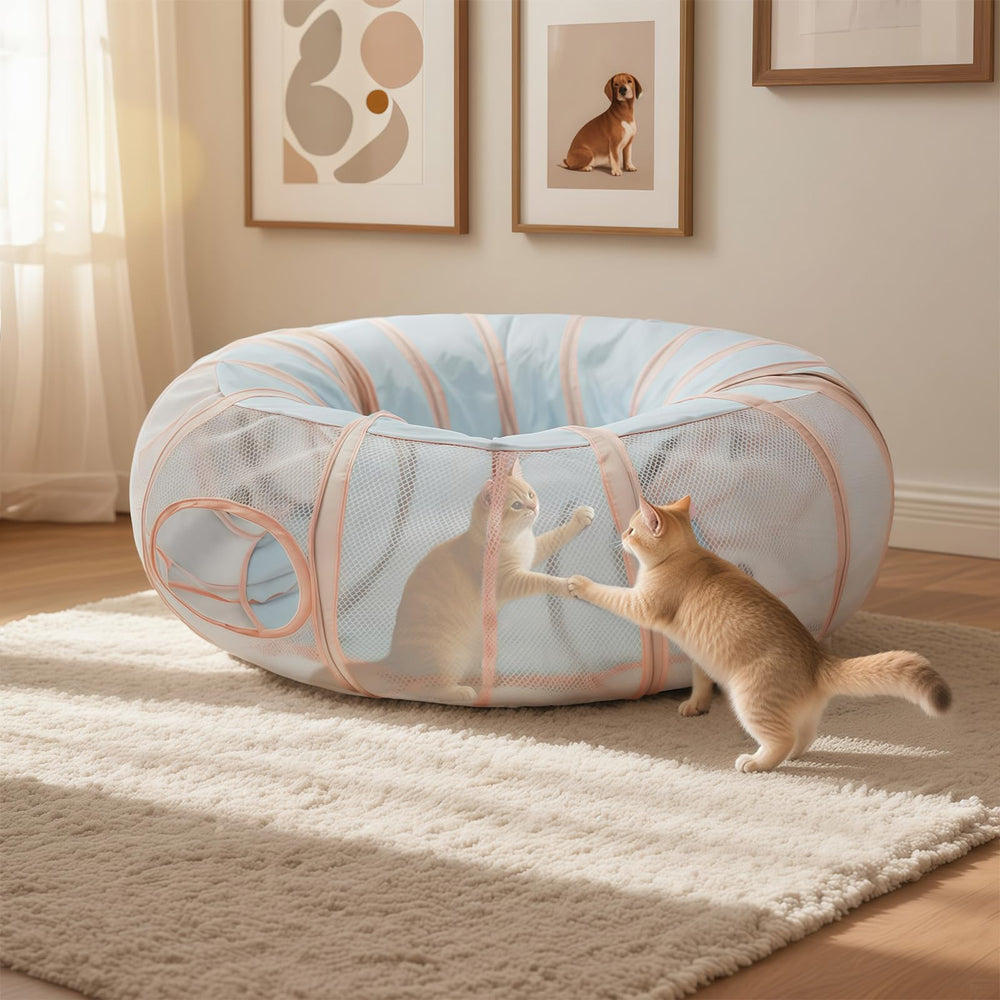 MOYMO Foldable Cat Tunnel for easy storage after play sessions
