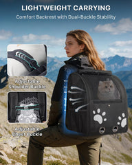 Moysoon cat backpack comfort-handle enables secure lifting.