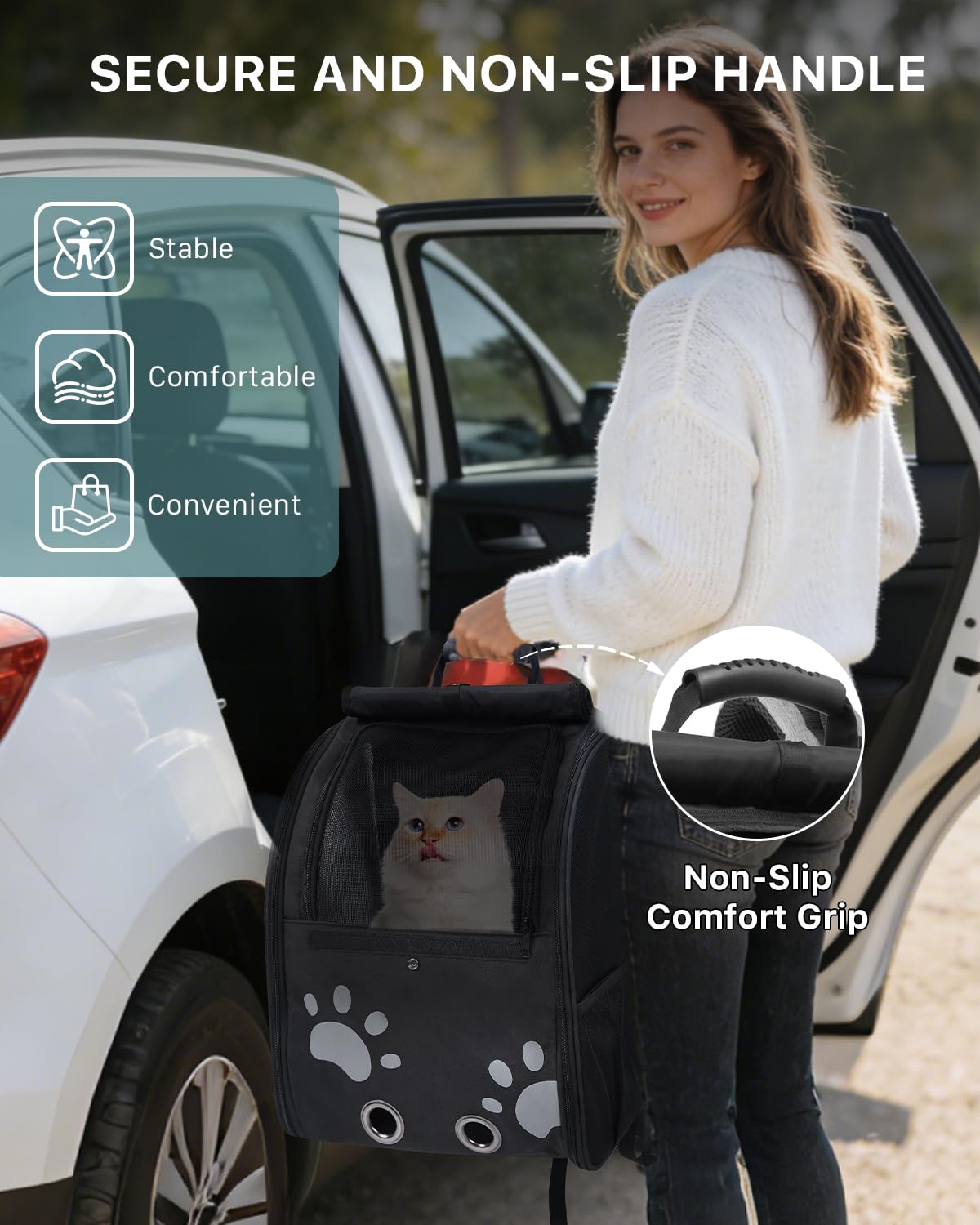Moysoon cat backpack foldable-design for compact storage and travel.