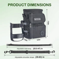 Moysoon multi-pocket treat pouch keeps snacks, phone, and bags organized.