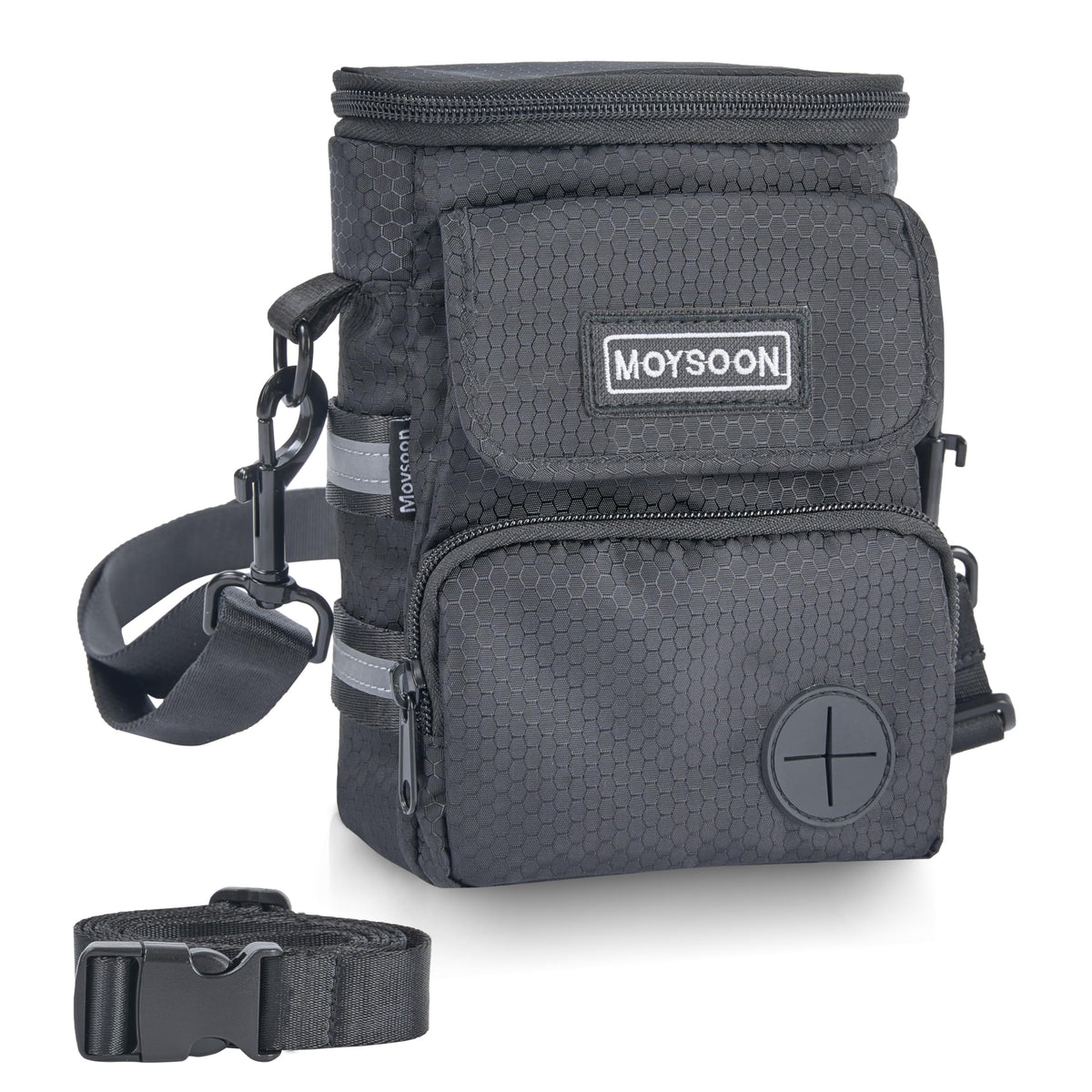 Moysoon dog training pouch worn at the waist for hands-free walks