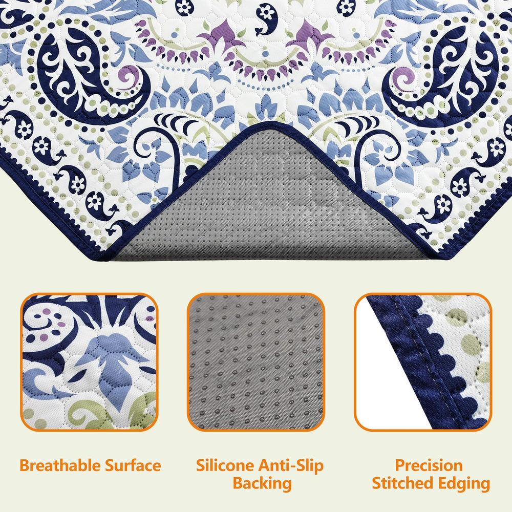 Mozin bohemian-patterned pad adds style and function to any pet area.