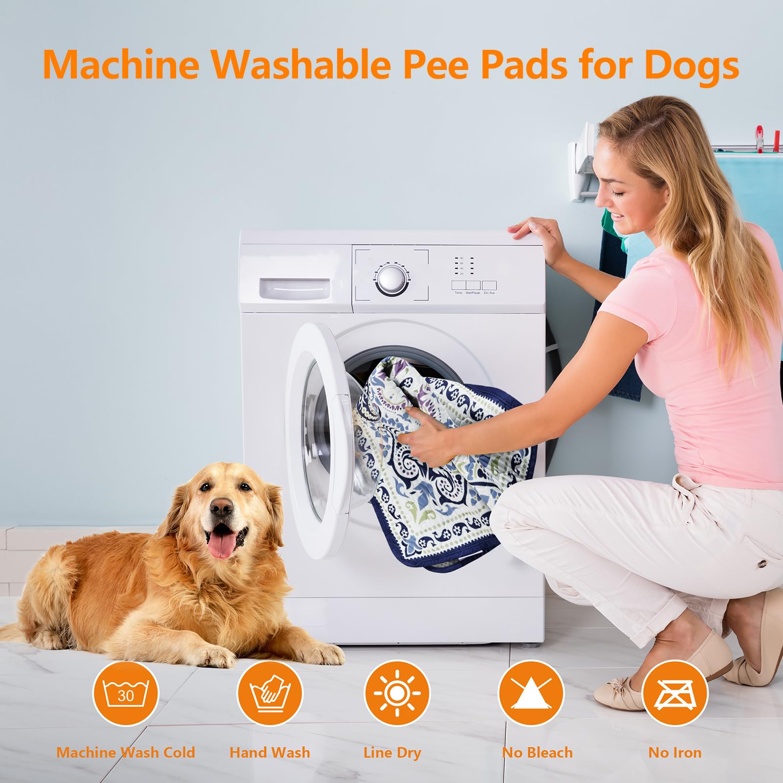 Mozin non-slip bottom keeps the pad steady for puppies and seniors.
