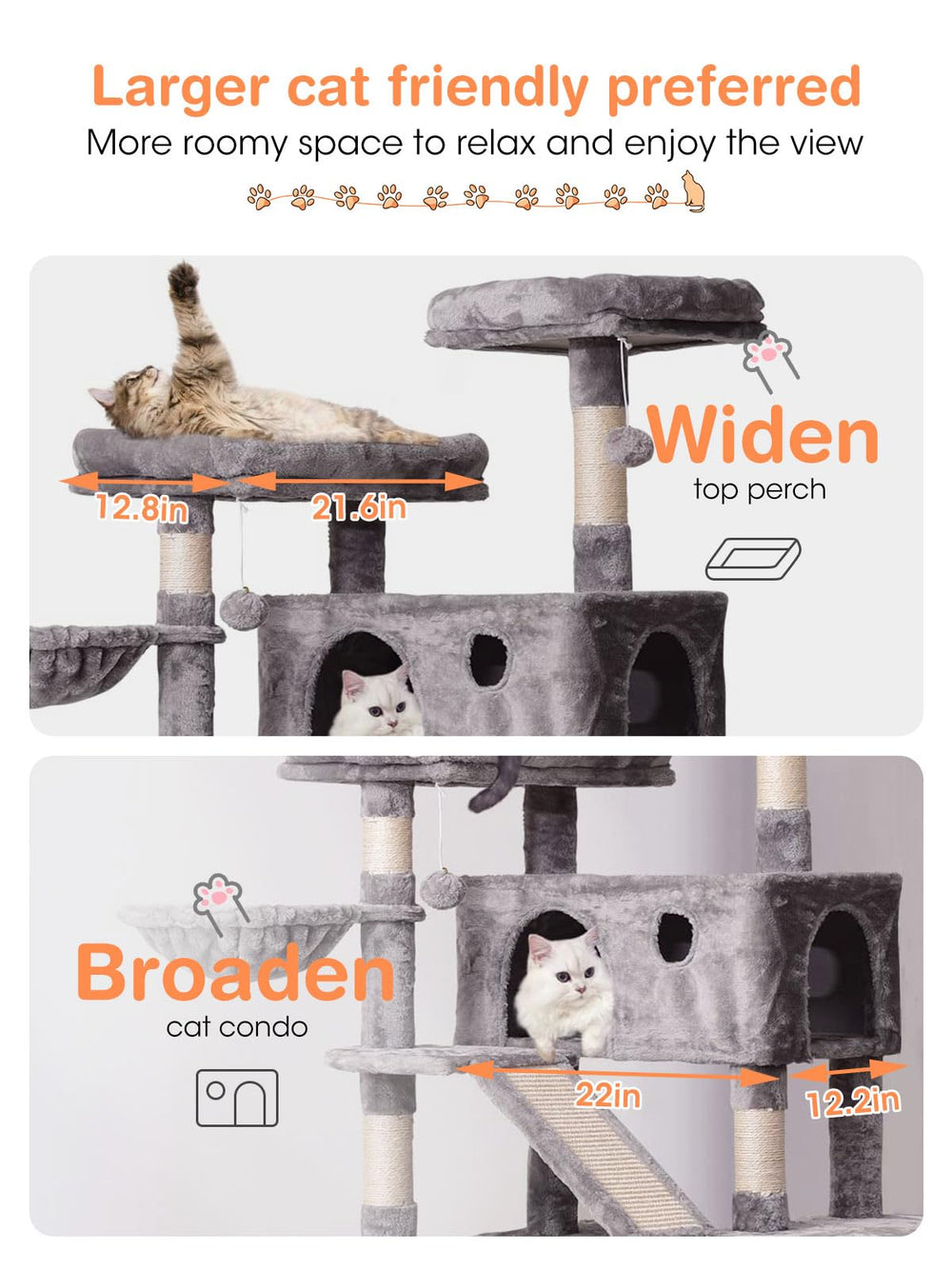 MQ Cat Tree hammock provides a relaxing lounging cradle for cats