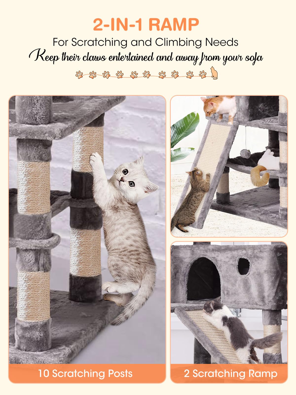 MQ Cat Tree scratching ladders help cats scratch and protect furniture