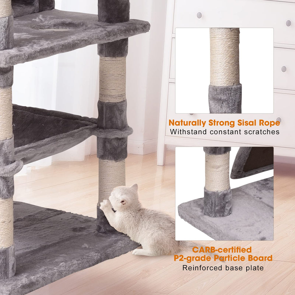 MQ Cat Tree wall mount strap adds security during active play