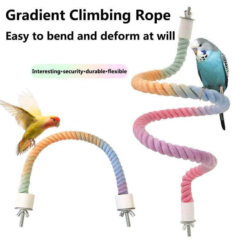MQACPUPY rope perch adjustable configuration highlights customizable shape for larger cages