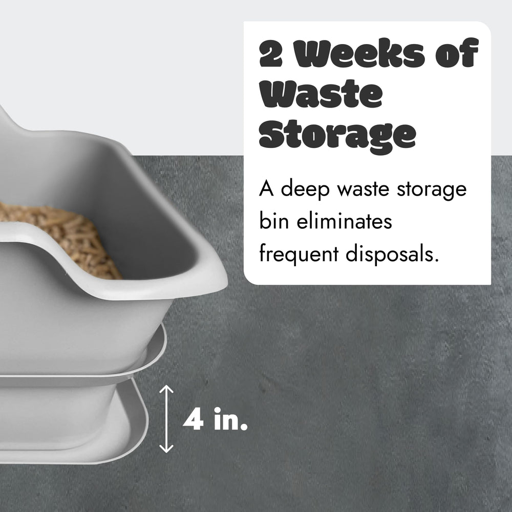 Mr Catman wood-pine litter box side profile shows compact footprint for small spaces