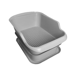 Mr Catman wood-pine litter box top view highlights spacious sifting area for easy waste separation
