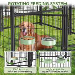 Mr IRONSTONE rotating feeding bowl close-up for easy, mess-free mealtimes.