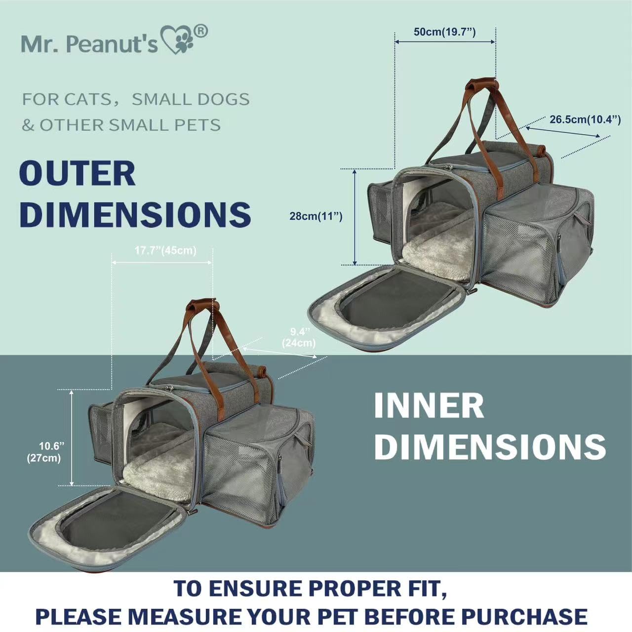 Mr. Peanut's Big Apple XL airline compatibility note reinforces rule-compliant travel readiness.