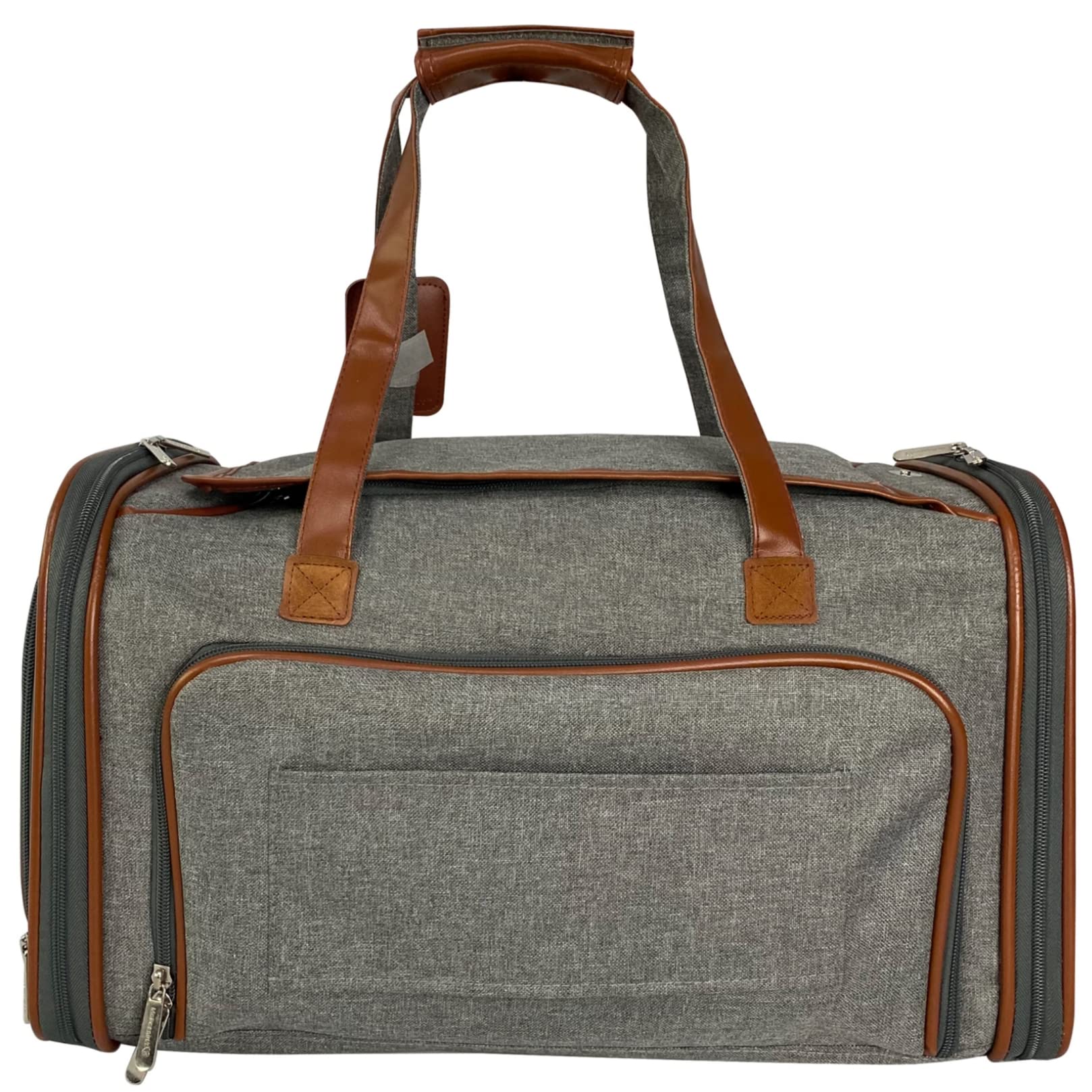 Mr. Peanut's Gold Series padded shoulder strap eases carrying through airports.