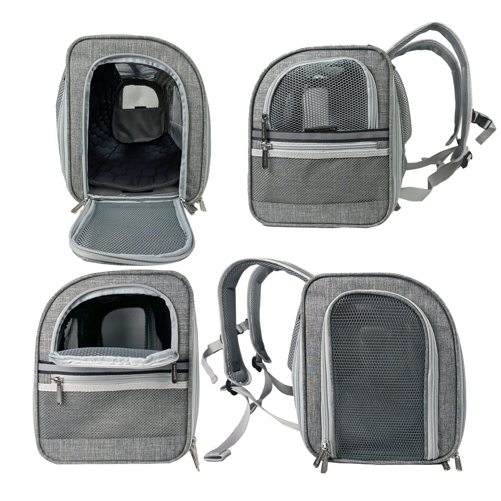 Mr. Peanut's Monterey Lavender carrier interior shows plush thermal padding and plywood support.