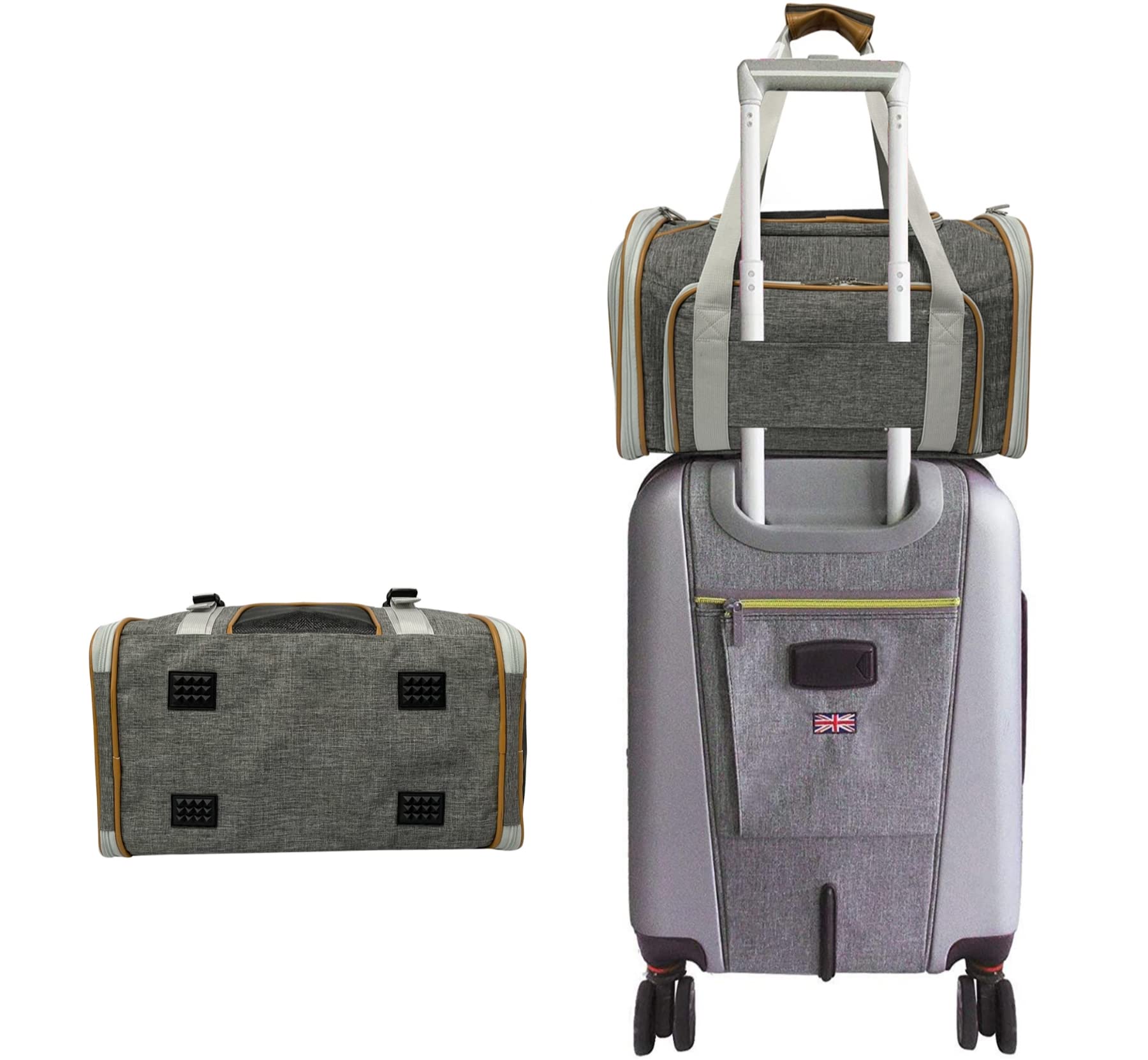 Mr. Peanut's padded shoulder strap offers comfortable carrying and hands-free travel.