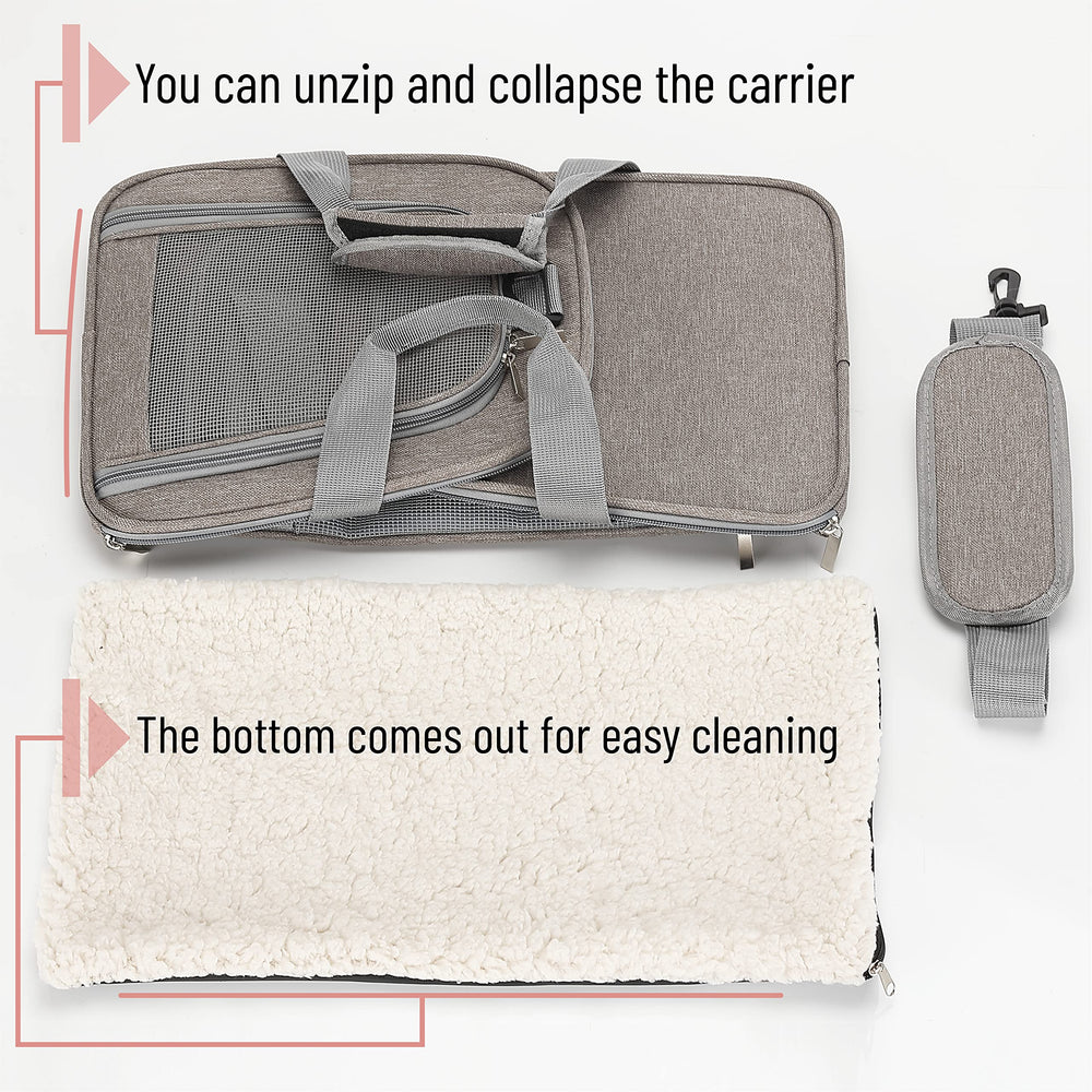 Mr. Pen pet carrier detachable shoulder strap adds carrying flexibility.