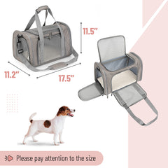 Mr. Pen pet carrier front view highlights breathable mesh for better airflow.