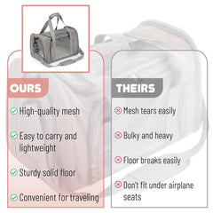Mr. Pen pet carrier base and straps offer sturdy support during travel.