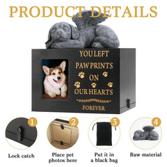 MROUEN pet urn black-velvet-bag-inside emphasizes secure storage.