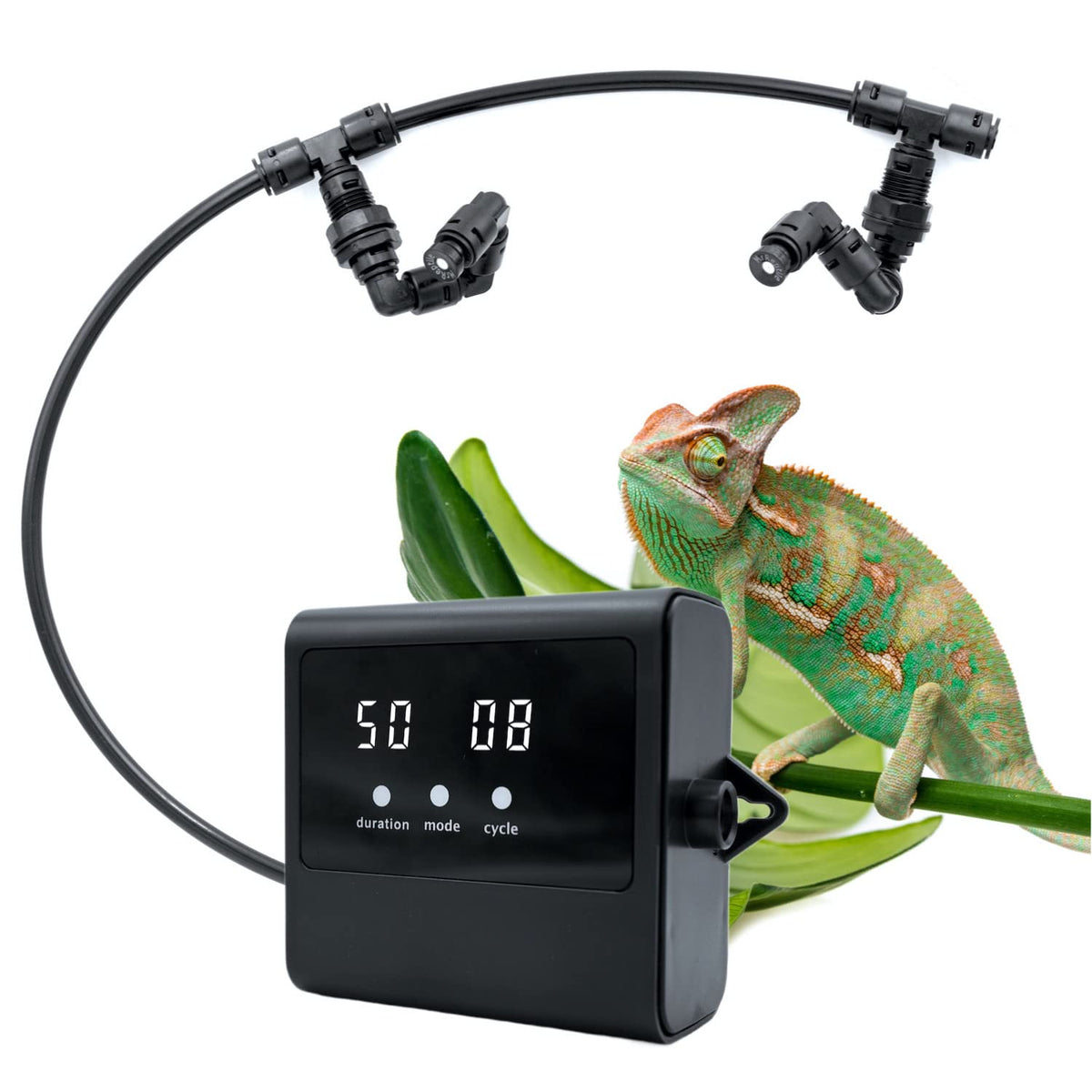 MRREPTILE MS100 mister close-up pump demonstrates stable operation for reptile habitats