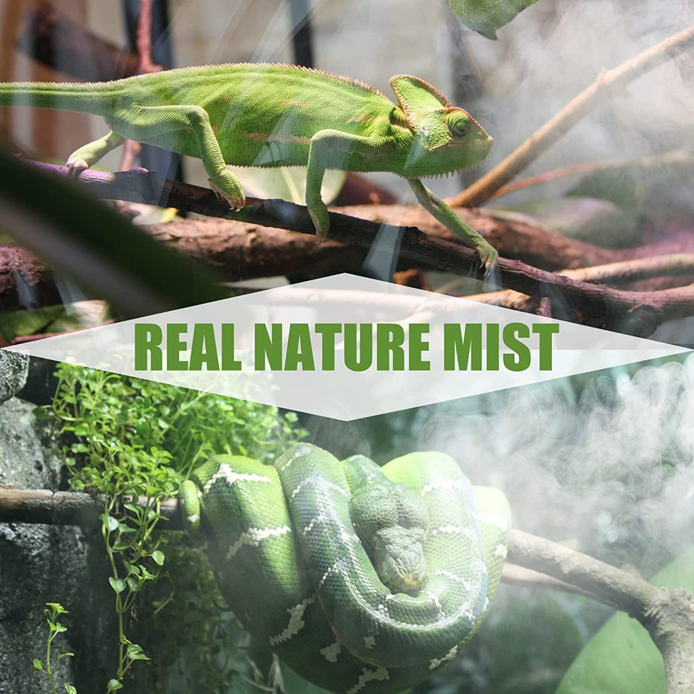 MRREPTILE Reptile Fogger Quiet Misting operates with low noise.