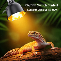 MRREPTILE Reptile Light Fixture aluminum dome demonstrating even heat spread for bearded dragons