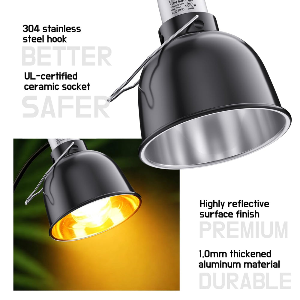 MRREPTILE Reptile Light Fixture clamp and swivel mount enabling flexible tank positioning