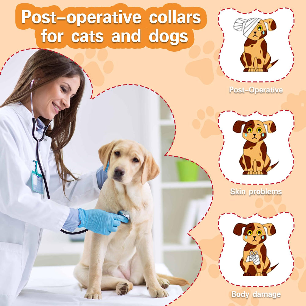 MRSOHRET dog cone adjustable straps demonstrated for secure fit
