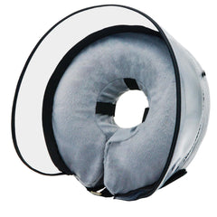 MRSOHRET dog cone inflatable mouth in action supports gentle healing and freedom of movement.