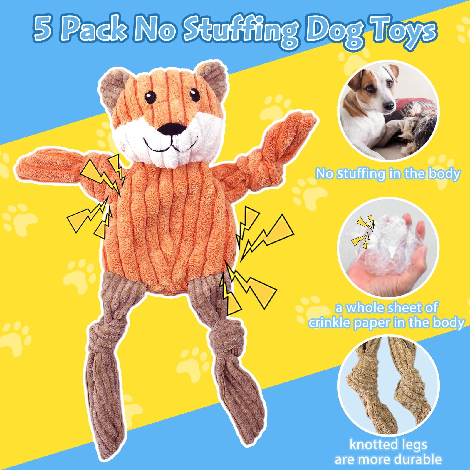 MRSOHRET fox toy for dogs promoting engaging fetch and teething relief