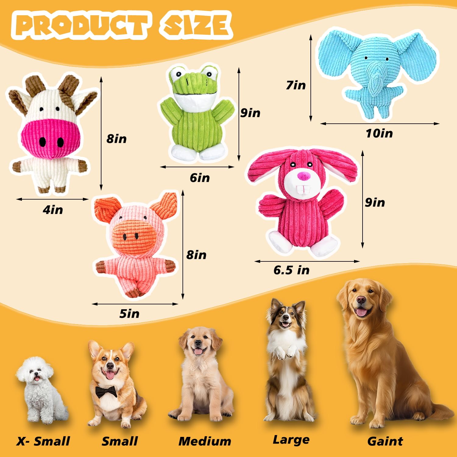 MRSOHRET plush cow toy with squeaker for engaging fetch and chew play.