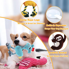 MRSOHRET plush dog toy squeaker-assembly triggers curiosity and engaging play.