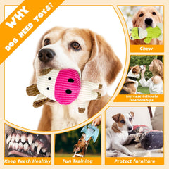 MRSOHRET plush frog toy squeaker helps teething puppies stay busy.