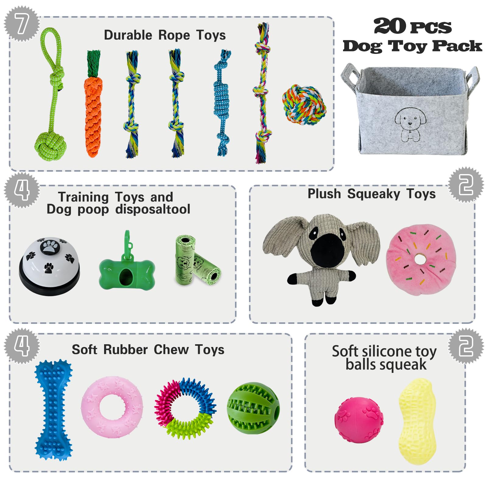 MRSOHRET toothbrush rubber toys clean teeth during playtime and soothe gums