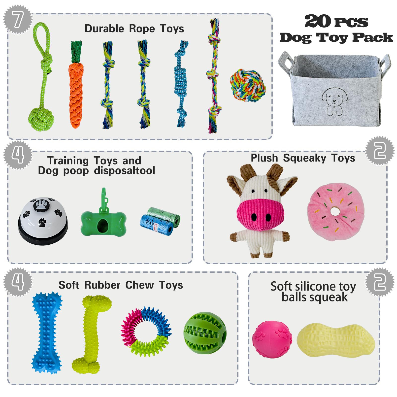 MRSOHRET toothbrush toy for puppies supports gentle on-the-go tooth cleaning.