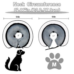 MRSOHRET transparent cover on dog cone for added protection and visibility