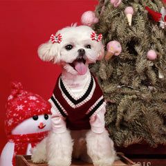 Mruq pet Christmas bows sized 3.5x4 cm for easy styling.