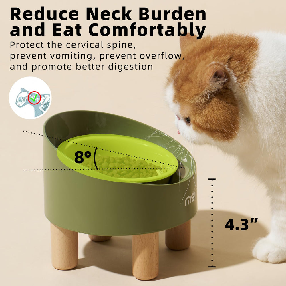 MS!MAKE SURE cat bowls anti-slip pad keeps bowls steady on floors.