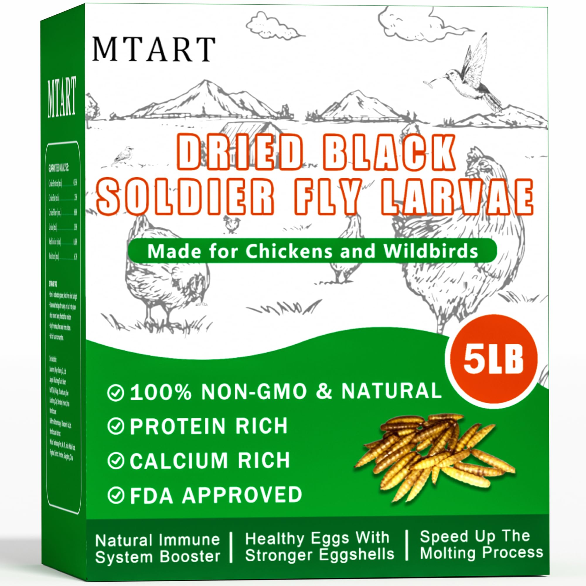 MTART BSF larvae treat in a bowl highlighting protein boost for poultry health