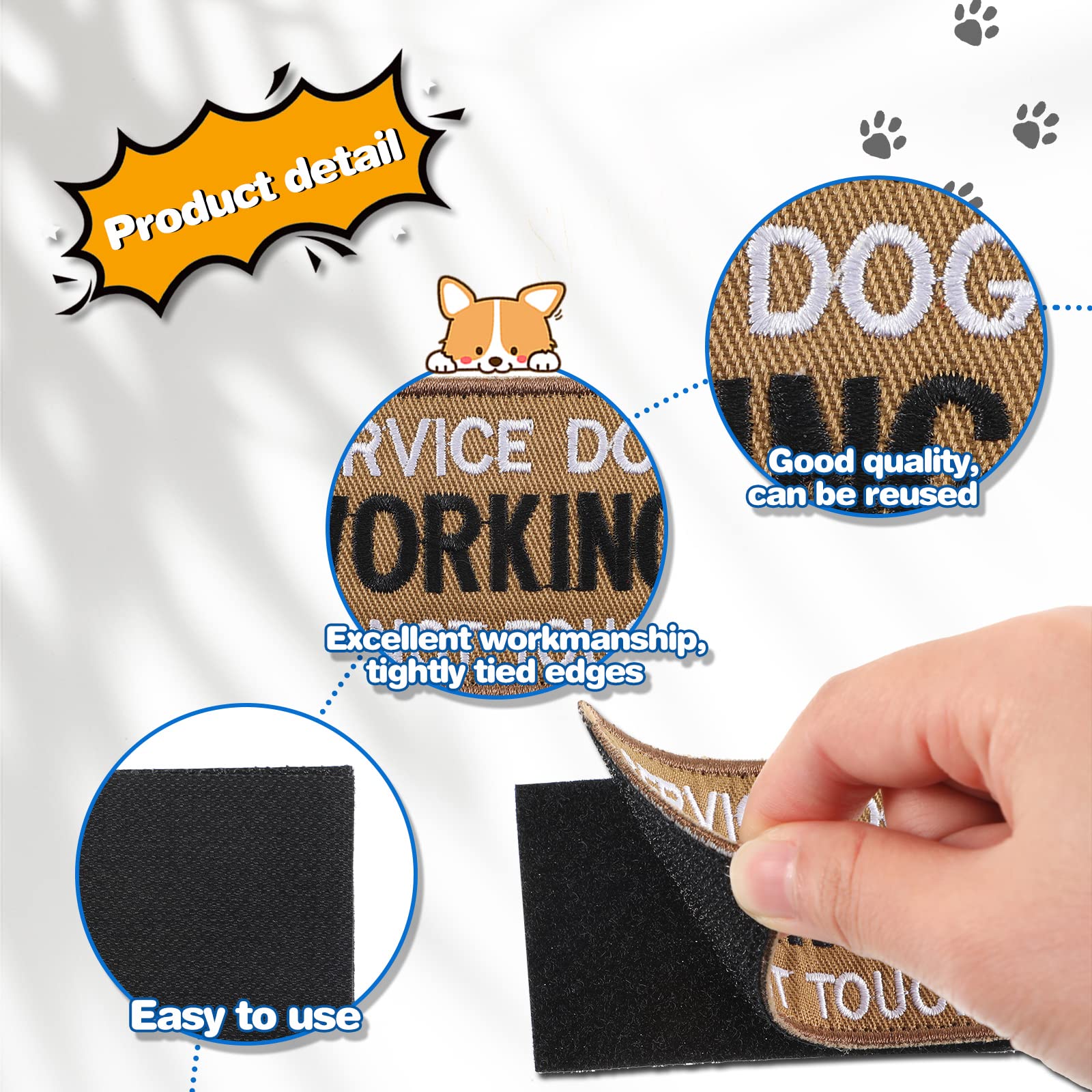 MTLEE service-dog-patches in multiple sizes for versatile fixtures.
