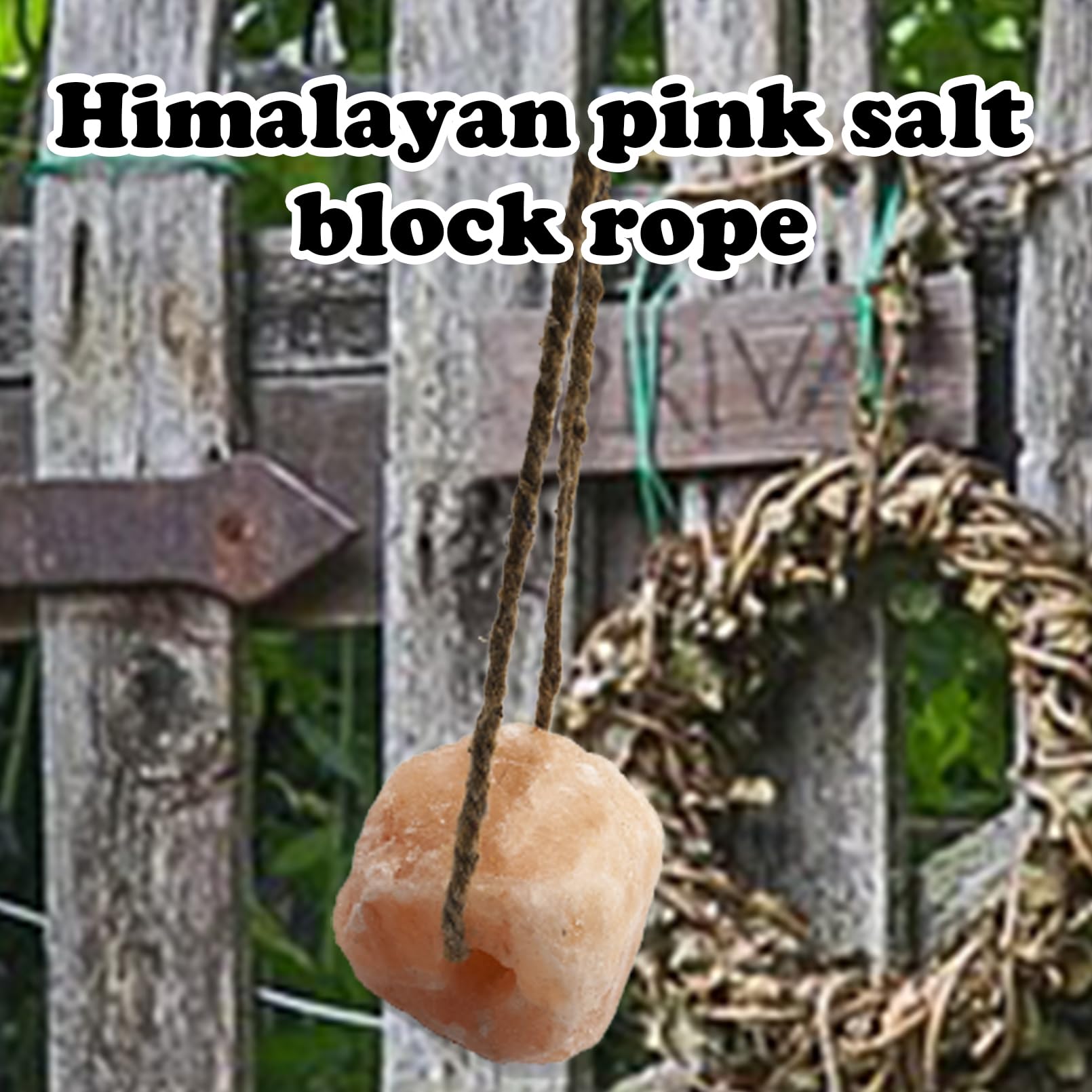 MUYG Himalayan salt lick closeup pink rock shows trace minerals for balance.