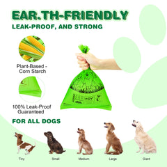 MUAMUA biodegradable dog waste bags with plant-based materials for eco-friendly disposal.